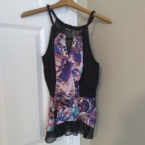 bebe multi color tang top size small